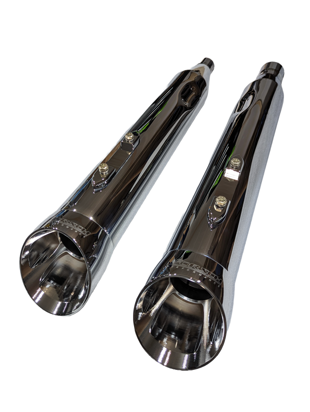 Angry 450 SERIES 4.0 x 4.5  Extreme Billet Slash Harley-Davidson M8 Touring Mufflers (2017-2021+)