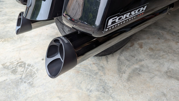 420 Slash cut Angry Billet Aluminum Endcaps (1 set of two end caps)