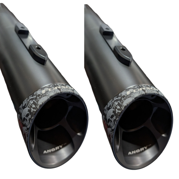 420 Slash cut Angry Billet Aluminum Endcaps (1 set of two end caps)