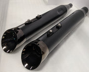 Angry 450 SERIES 4.0 x 4.5  Extreme Billet Slash Harley-Davidson M8 Touring Mufflers (2017-2021+)