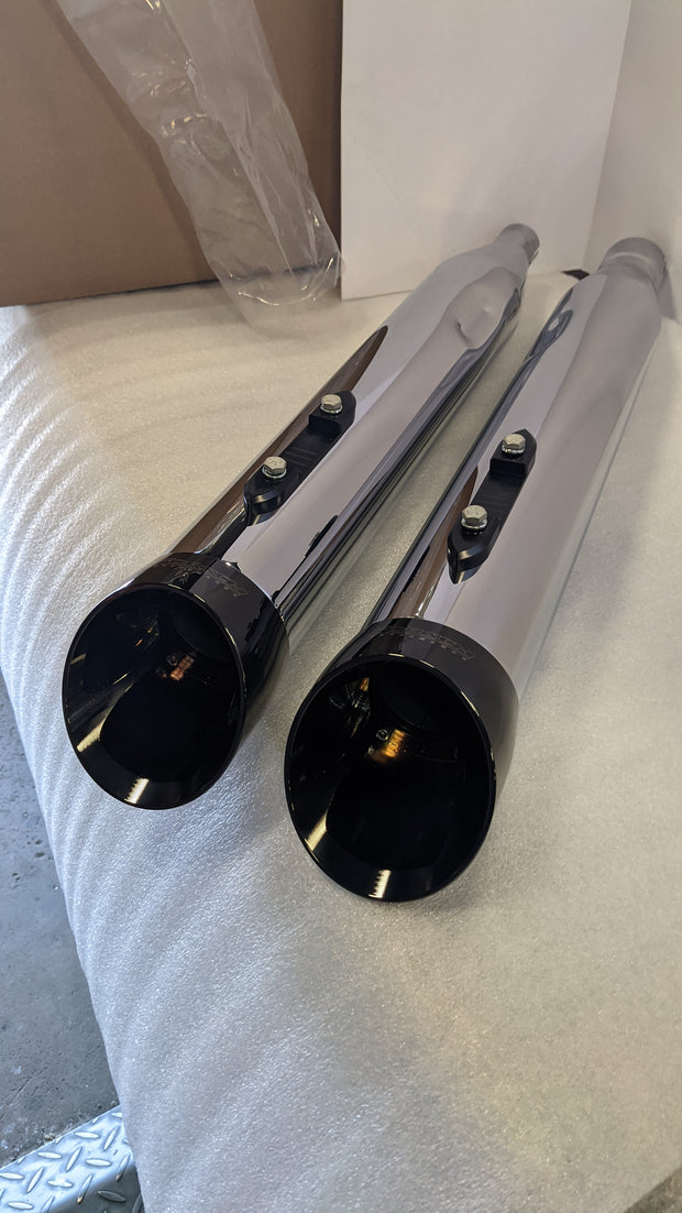 Angry 450 SERIES 4.0 x 4.5  Extreme Billet Slash Harley-Davidson M8 Touring Mufflers (2017-2021+)