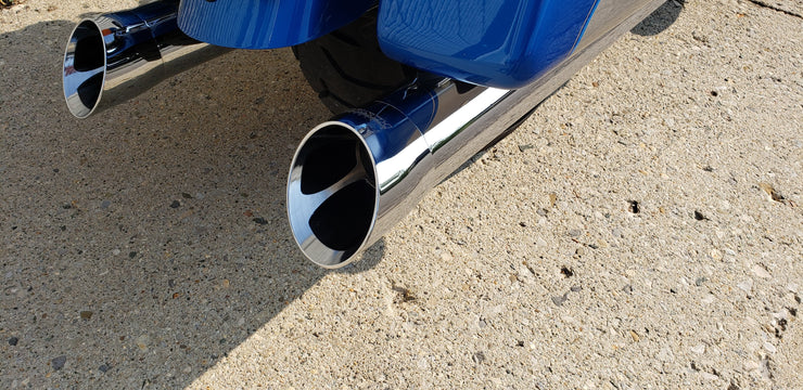 Angry 450 SERIES 4.0 x 4.5  Extreme Billet Slash Harley-Davidson M8 Touring Mufflers (2017-2021+)